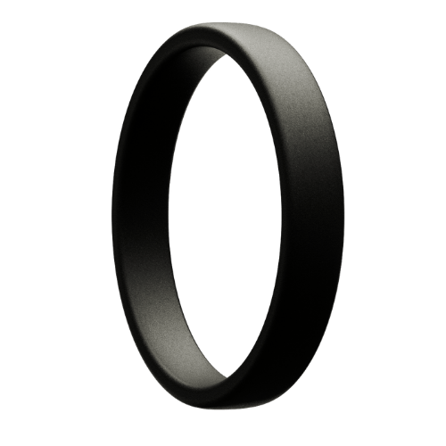 Obsidian Matte black satin ceramic RINGO payment ring