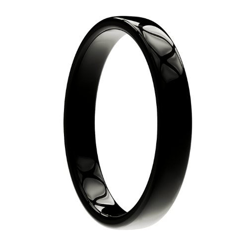 Obsidian Mirror black gloss ceramic RINGO payment ring